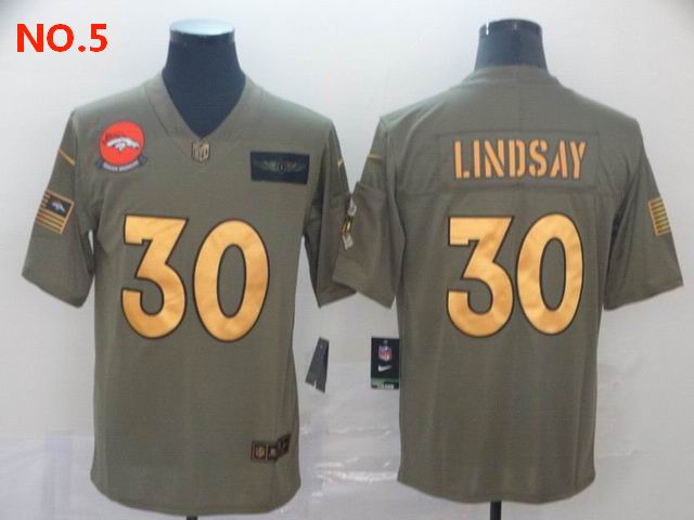 Men's Denver Broncos 30 Phillip Lindsay Jersey NO.5 ;